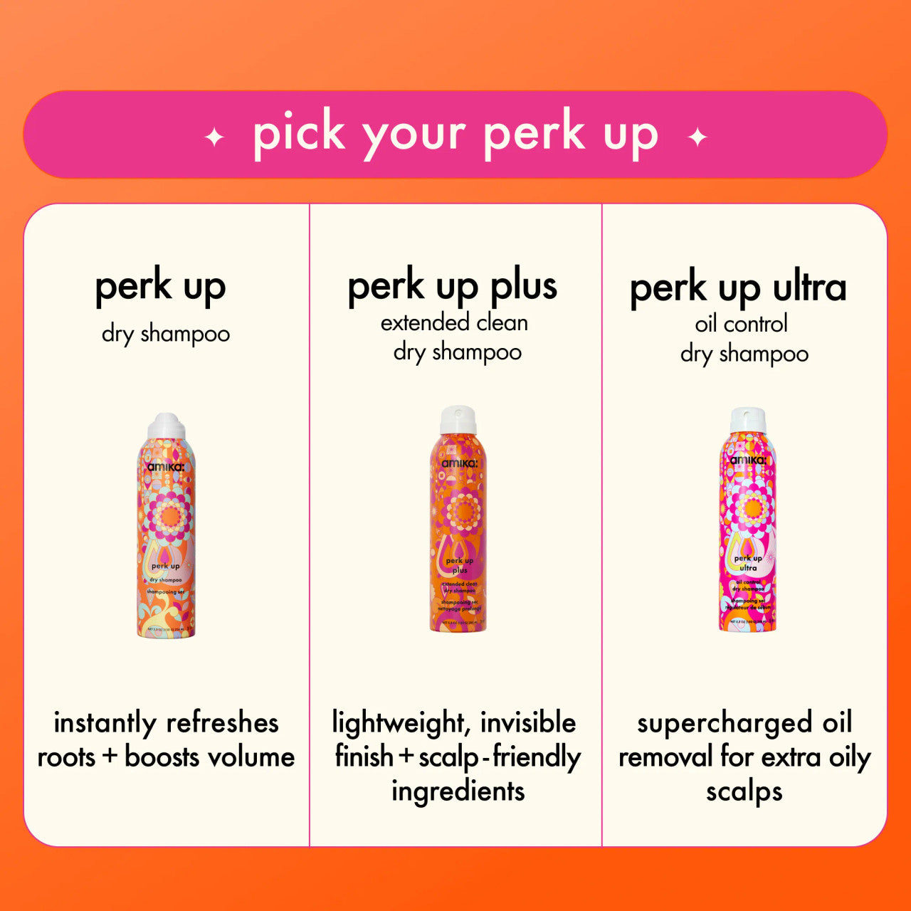 Amika Perk Up Plus Extended Clean Dry Shampoo 199ml