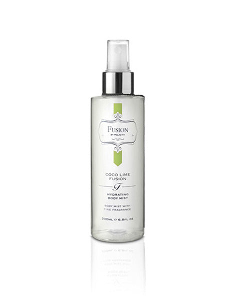 Fusion Coco Lime Body Spray in a Clear Bottle