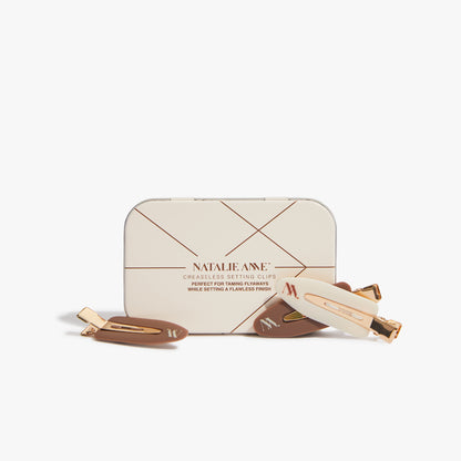 Natalie Anne Creaseless Setting Clips - Choc/Ivory