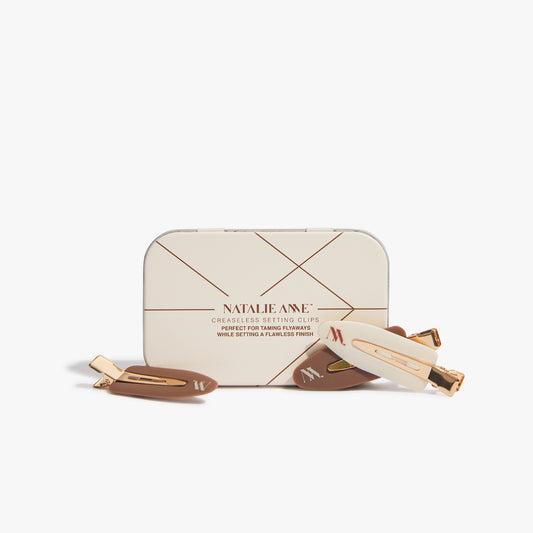 Natalie Anne Creaseless Setting Clips - Choc/Ivory