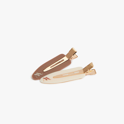 Natalie Anne Creaseless Setting Clips - Choc/Ivory