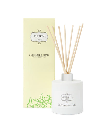 Fusion White Jar Coconut and Lime Fragrance Diffuser