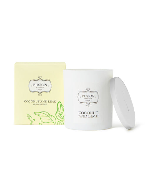 Fusion White Jar Coconut and Lime Soy Candle