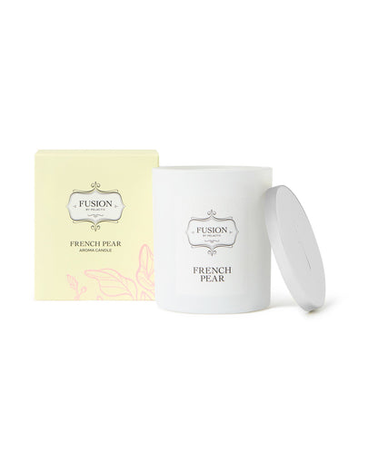 Fusion White Jar French Pear Soy Candle