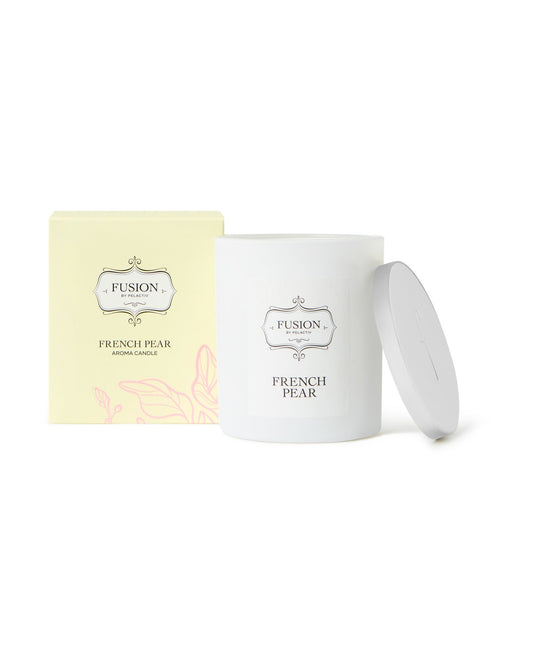 Fusion White Jar French Pear Soy Candle