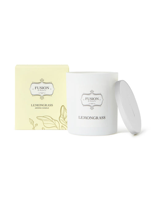 Fusion White Jar Lemongrass Soy Candle
