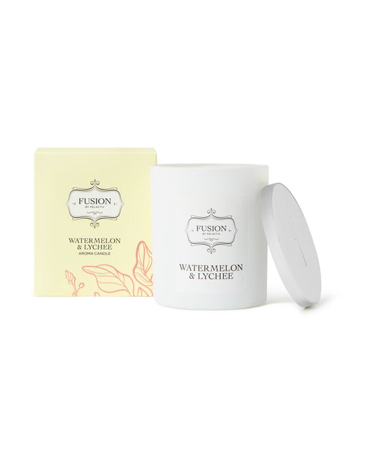Fusion White Jar Watermelon and Lychee Soy Candle